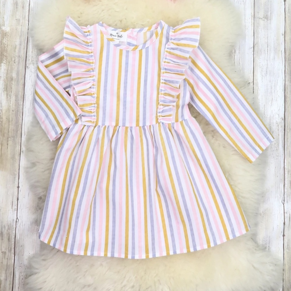 Baby/toddler long sleeve striped dress